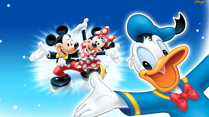 Donald Duck Mickey Dan Minnie Mouse Kartun Hd Wallpaper Untuk Ponsel Laptop 3840 × 2160, Wallpaper HD