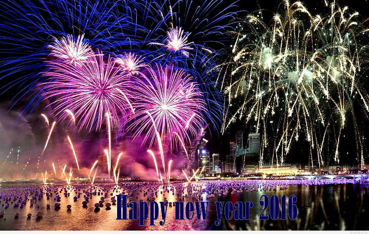 2015, célébration, compte à rebours, feux d'artifice, heureux, nouveau, année, Fond d'écran HD