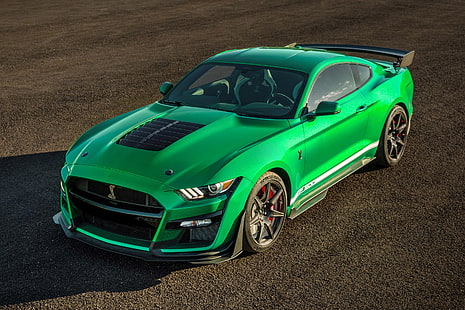 Mustang, Ford, Shelby, GT500, 2020, zangão verde, EXP 500, HD papel de parede HD wallpaper