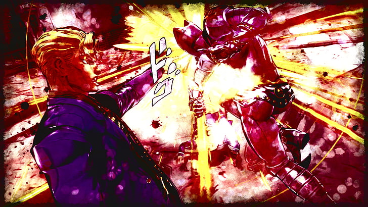 Anime, Jojos bizarres Abenteuer, Killerkönigin (Jojos bizarres Abenteuer), Koichi Hirose, Yoshikage Kira, HD-Hintergrundbild