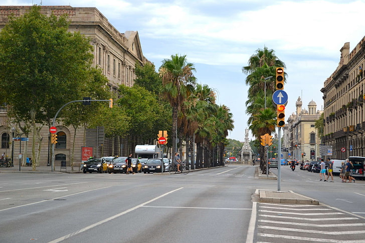 град Барселона Барса изглед улица Испания, HD тапет