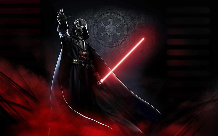 Star Wars Darth Vader, Darth Vader, Star Wars, Sith, lightsaber, artwork, HD wallpaper
