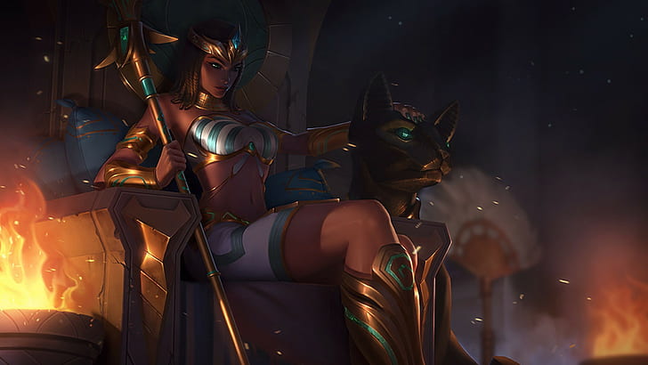 Nidalee League of Legends Faraoh League of Legends Cat Spear, HD tapet