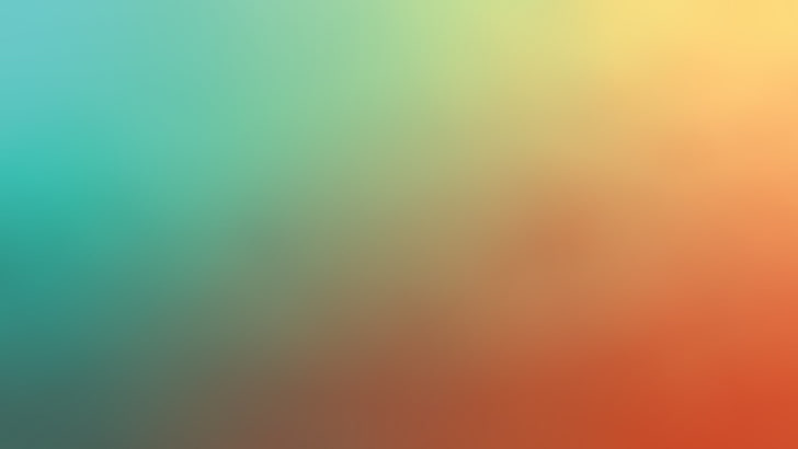 sederhana, gradien, oranye, cyan, Wallpaper HD