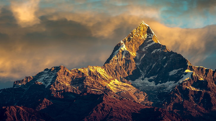 himalaya, nepal, asia, pokhara, annapurna, HD wallpaper
