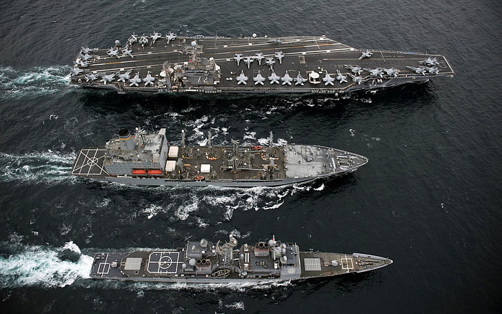 военни, война, самолет, транспорт, кораб, USS Abraham Lincoln (CVN-72), HD тапет