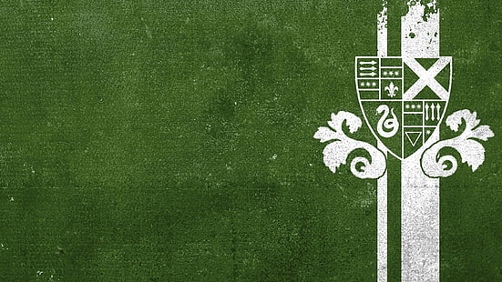 biało-zielone logo, Slytherin, Sonserina, Harry Potter, Hogwart, Tapety HD HD wallpaper