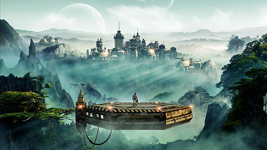 illustration du château gris, Civilization: Beyond Earth, illustrations, jeux vidéo, Fond d'écran HD HD wallpaper