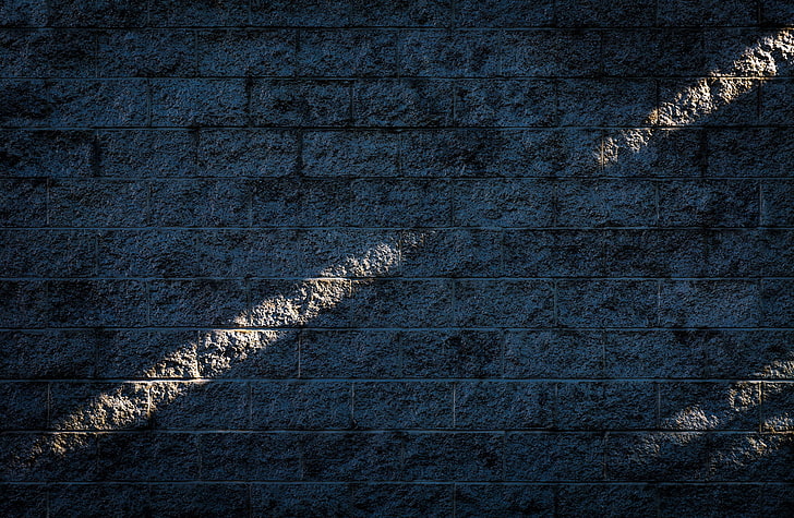 الطوب الرمادي والضوء والجدار والملمس، خلفية HD