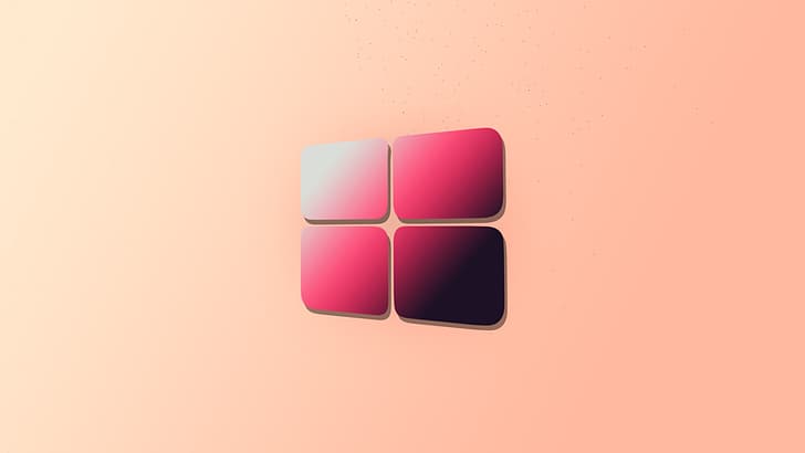 Windows 10, minimalis, pembersihan, penuh warna, Wallpaper HD