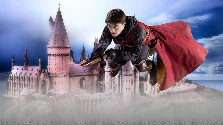 Harry Potter, Daniel Radcliffe, Hogwarts Castle, HD wallpaper