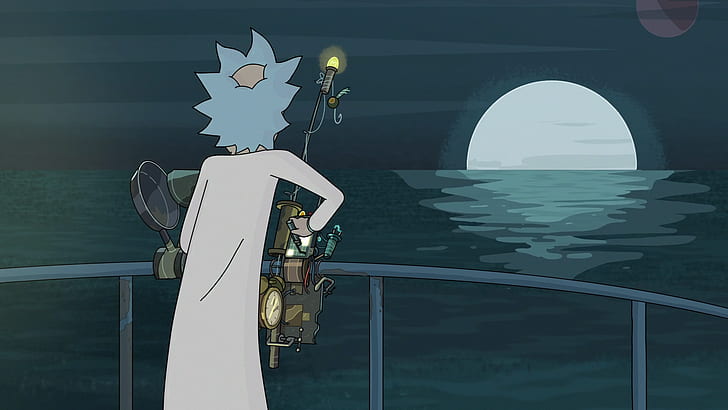 Rick y Morty, Adult Swim, dibujos animados, Rick Sanchez, Fondo de pantalla HD