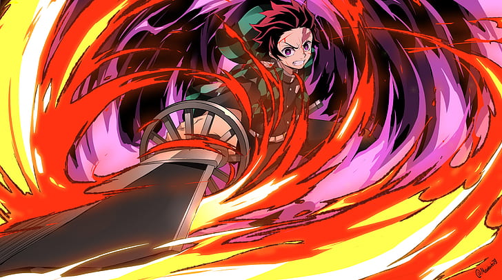 Anime Demon Slayer Kimetsu No Yaiba Boy Katana Kimetsu No Yaiba Red Hair Hd Wallpaper Wallpaperbetter