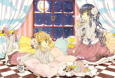 Anime, Cardcaptor Sakura, Sakura Kinomoto, Tomoyo Daidouji, Sfondo HD HD wallpaper