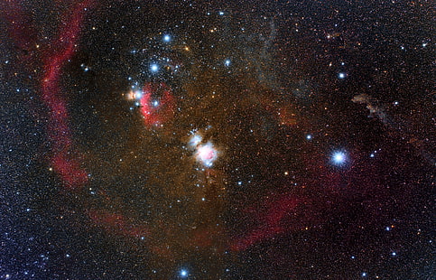 nebula, Orion, in the constellation, Barnard's Loop, emission, HD wallpaper HD wallpaper