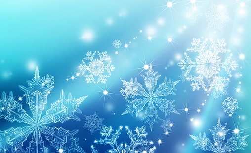 illustration de flocons de neige blanche, hiver, flocons de neige, fond, texture, Fond d'écran HD HD wallpaper