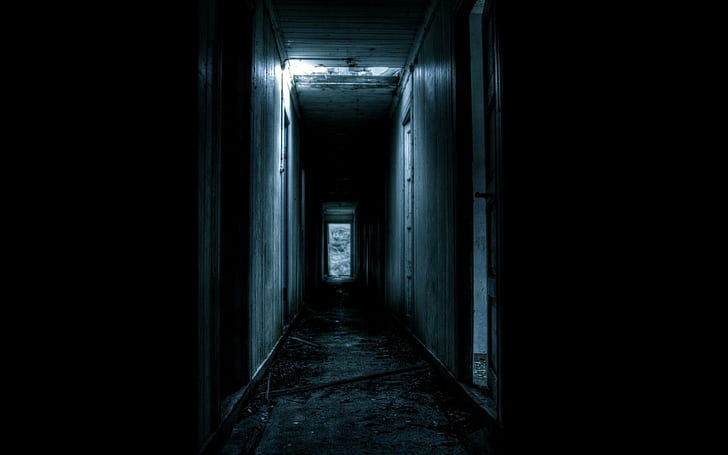 hallway, creepy, HD wallpaper