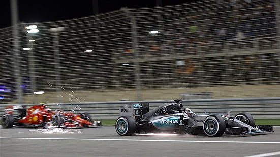 две красно-черные машины Формулы 1, Формула 1, машина, Mercedes-Benz, Mercedes AMG Petronas, HD обои HD wallpaper