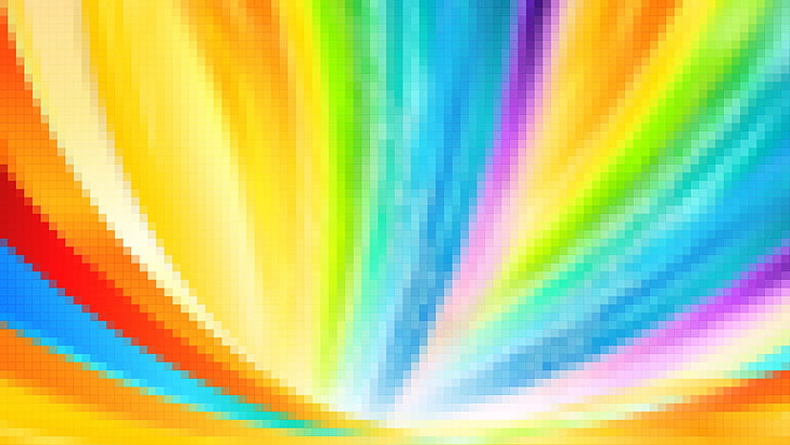 Colorfu, pixel, HD wallpaper