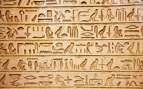 arkitektur, forntida, Egypten, Afrika, hieroglyfer, HD tapet HD wallpaper