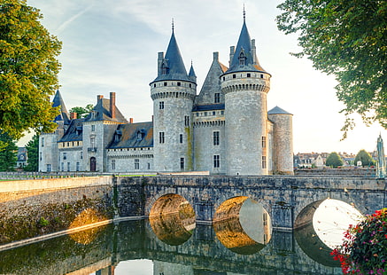 Francja, podróże, zamek, turystyka, Chateau de sully-sur-loire, Tapety HD HD wallpaper