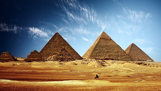 ギザのピラミッド、エジプト、人工、ピラミッド、 HDデスクトップの壁紙 HD wallpaper