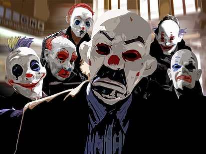 illustration de clown, clowns, The Dark Knight, Batman, MessenjahMatt, Joker, Fond d'écran HD HD wallpaper