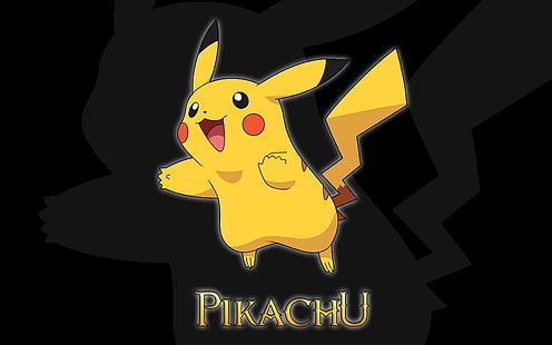 background, black, pikachu, pokemon, HD wallpaper HD wallpaper