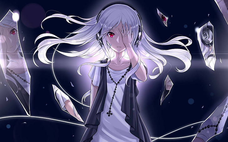 Manga, weißes Haar, HD-Hintergrundbild
