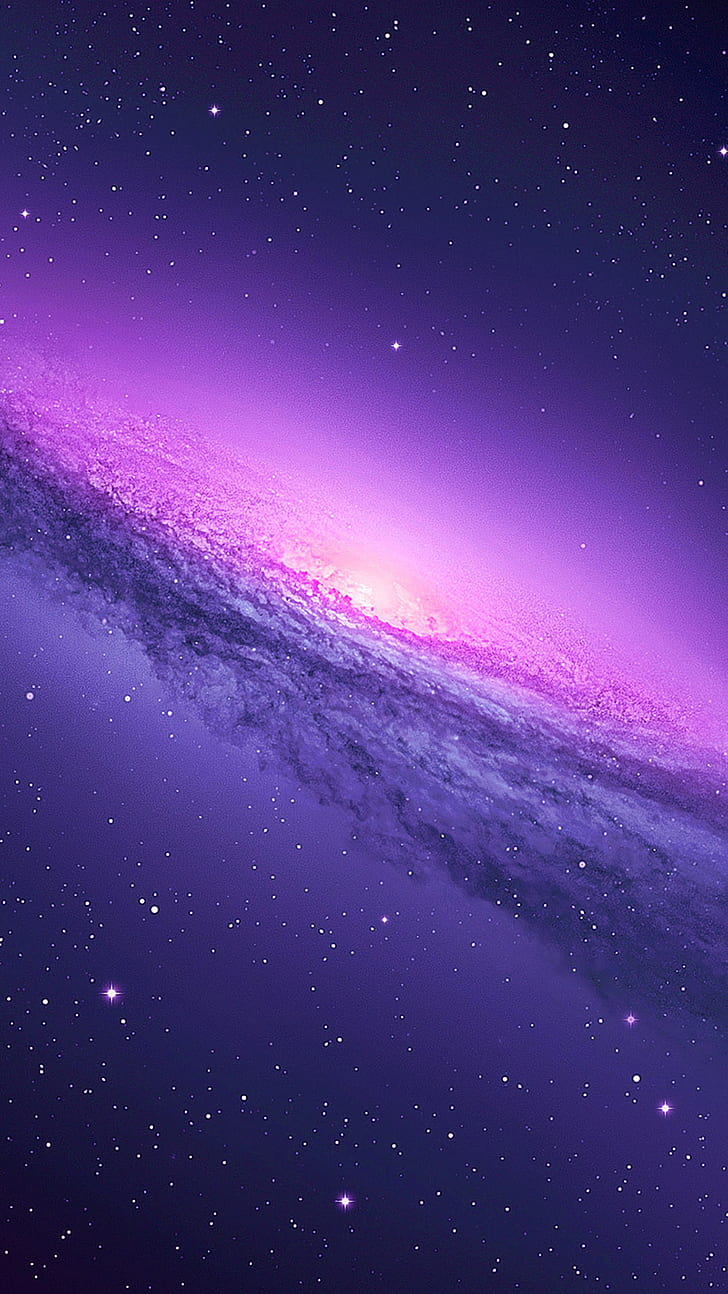 Purple Galaxy iPhone 6, galaxy, iphone 6, purple, HD wallpaper