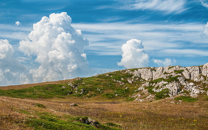il cielo, nuvole, natura, montagna, Ucraina, Crimea, Chater-Dag - Massiccio, Sfondo HD