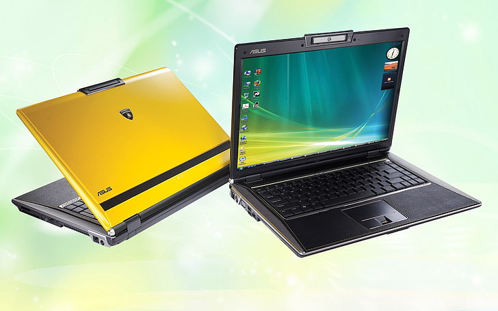 black Asus laptop, asus, lamborghini, notebook, variety, HD wallpaper