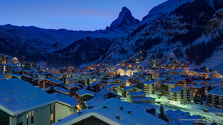 Zermatt ve Matterhorn, İsviçre, Avrupa, HD masaüstü duvar kağıdı