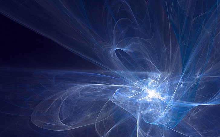 Ilustración de onda azul y blanco, humo, coágulo, patrón, corona, Fondo de pantalla HD