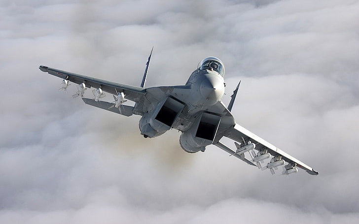 avion de chasse blanc, avions de chasse, Mikoyan MiG-35, Mig, Fond d'écran HD