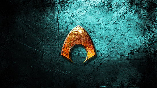 Aquaman DC Logo HD, tecknad / komisk, logotyp, dc, aquaman, HD tapet HD wallpaper