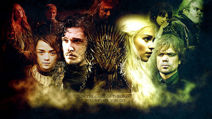 Arya Stark, Brandon Stark, Cersei Lannister, Daenerys Targaryen, Spiel der Throne, Eisenthron, Joffrey Baratheon, Jon Snow, Ned Stark, Zitat, Tyrion Lannister, HD-Hintergrundbild