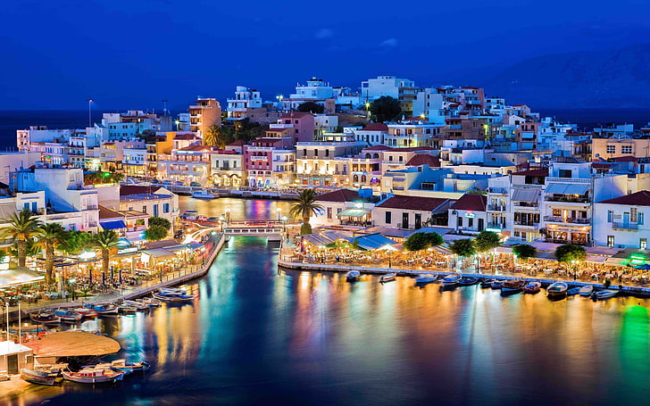 Agios Nikolaos Town On The Island Crete In Greece Ultra Hd 4k Wallpapers For Desktop & Mobiles 5474×3421, HD wallpaper