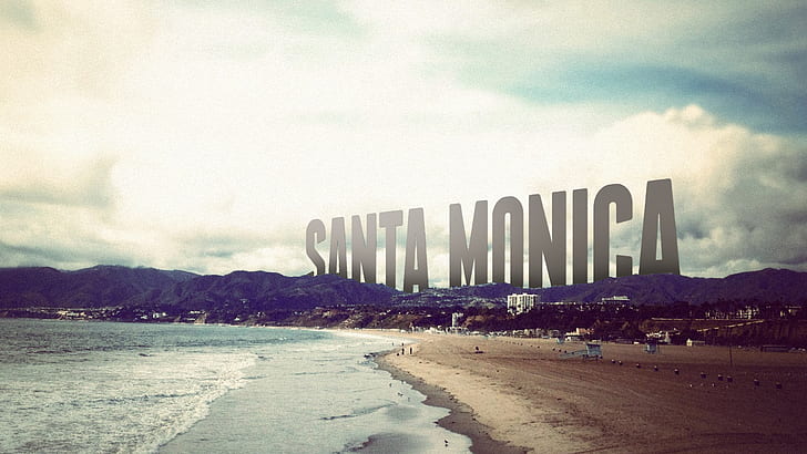 Санта Моника Бийч Океан HD, природа, океан, плаж, Санта, Моника, HD тапет