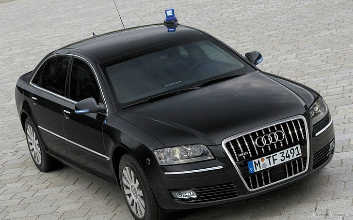 Audi A8 W12 Security, black audi sedan, audi, security, cars, HD wallpaper