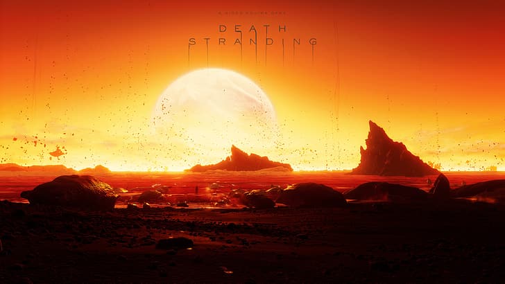 PlayStation 4, video game art, video games, Death Stranding, game art, sea, planet, space, HD wallpaper