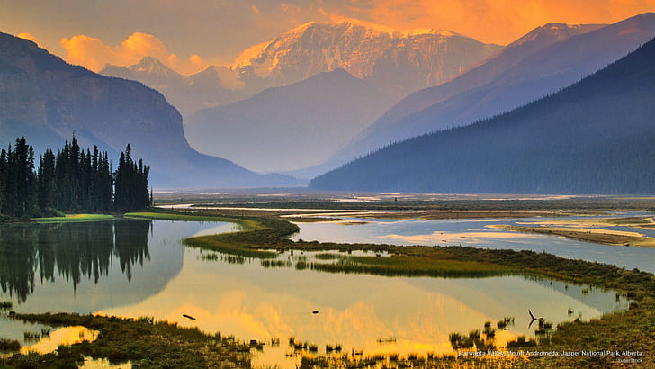 Sunwapta Valley, Mount Andromeda, Jasper National Park, Alberta, National Parks, HD wallpaper