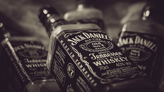 Jack Daniels Tennessee Whiskey bottle, Jack Daniel's, HD wallpaper HD wallpaper