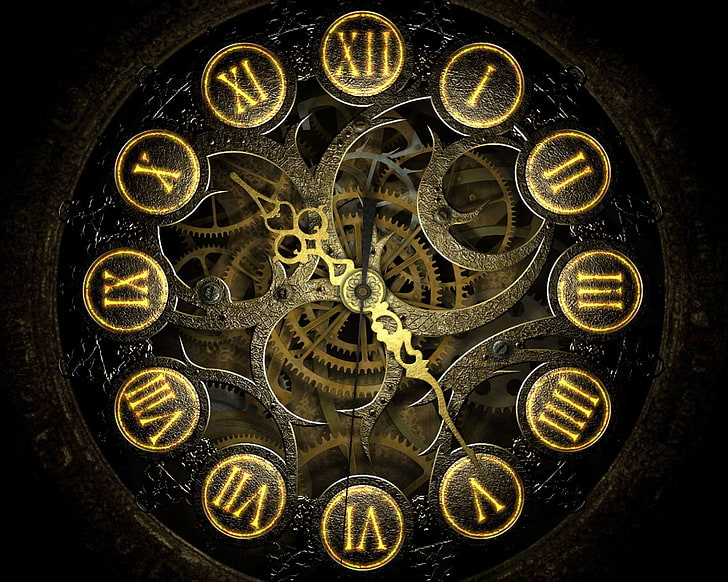 round black mechanical watch, Man Made, Watch, Clock, Steampunk, HD wallpaper