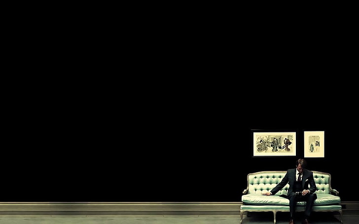 meja kayu putih dan hitam, Hannibal, TV, Wallpaper HD