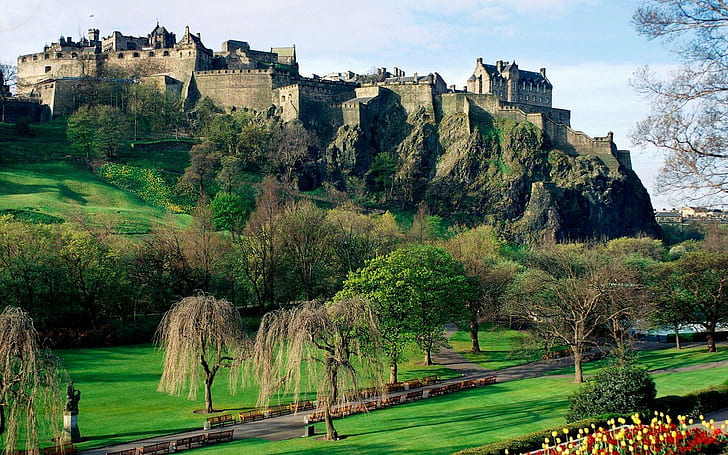 castillo, Edimburgo, Fondo de pantalla HD