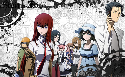  Anime, Steins;Gate 0, Kurisu Makise, Luka Urushibara, Mayuri Shiina, Rintaro Okabe, Suzuha Amane, HD wallpaper HD wallpaper