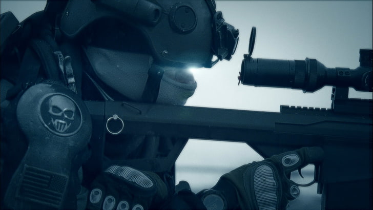Sniper-Spiel-Anwendung, Call of Duty Modern Warfare 3, Soldat, Automatik, Helm, Sicht, HD-Hintergrundbild