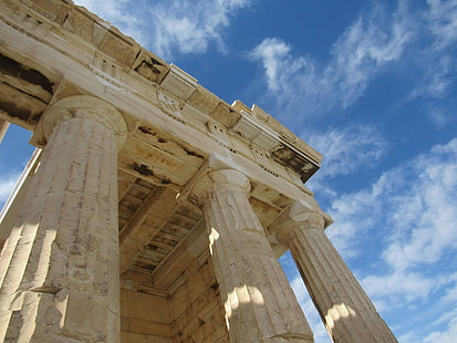 acrópolis, arquitectura, atenas, ciudad, grecia, griego, historia, monumentos, antiguo, Fondo de pantalla HD HD wallpaper