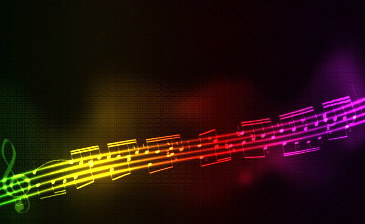 Colors of Music colorful glow music notes shine colors streaks  lights HD wallpaper  Peakpx